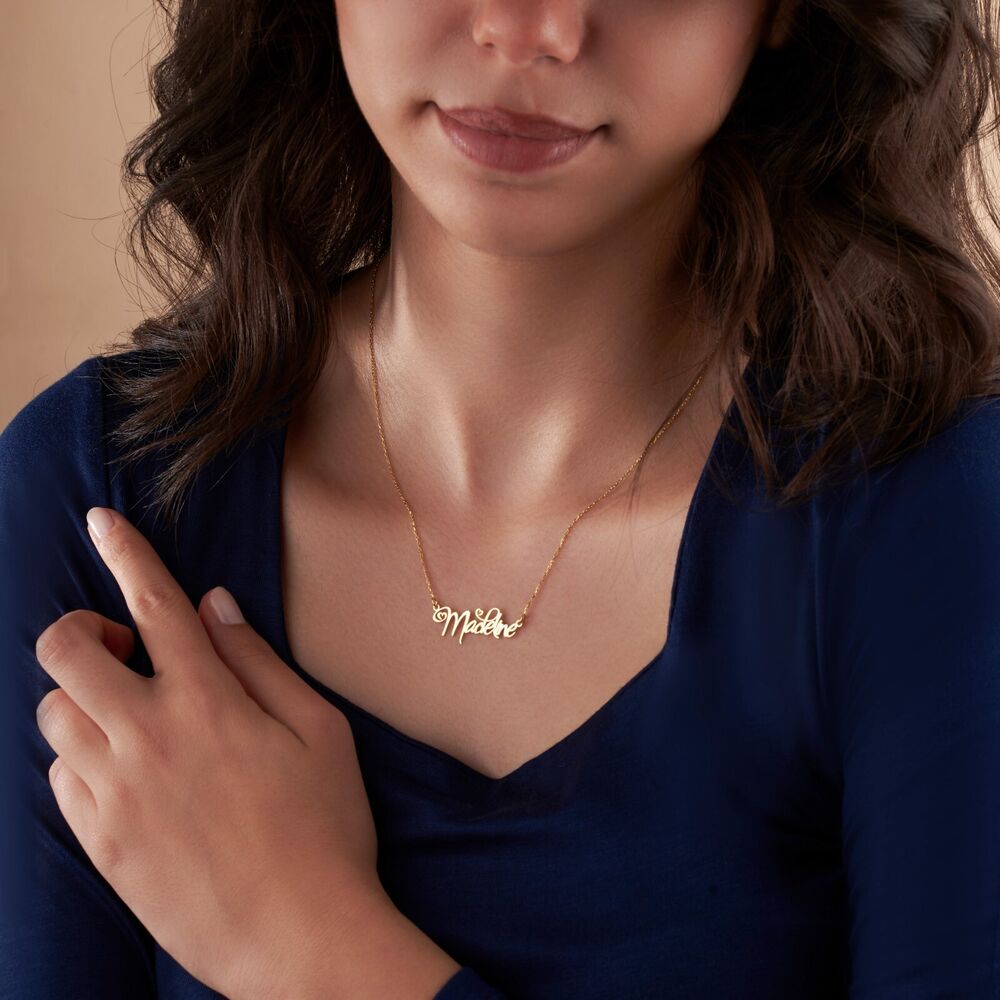 Custom 18K Gold Plated Personalized Name Necklace - Dainty & Elegant-image