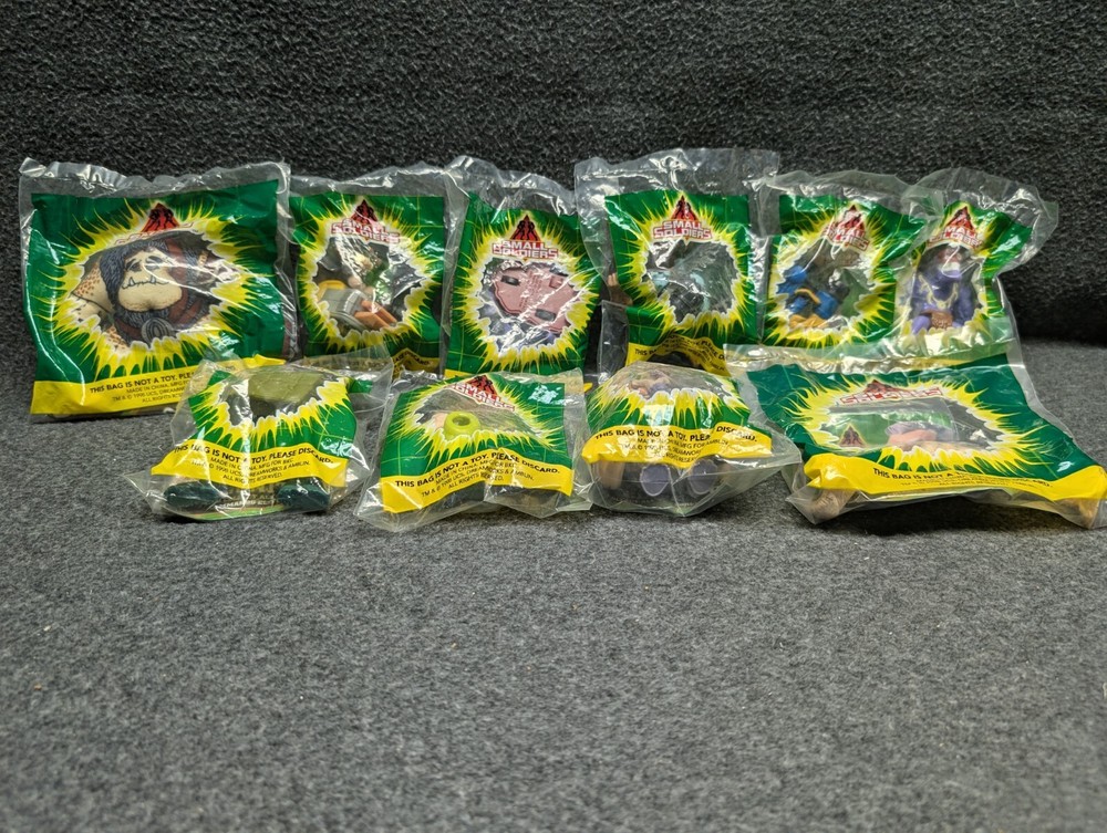 1998 Burger King Small Soldiers Toys Set - 10 Pieces 5 Commandos 5 Gorgonites