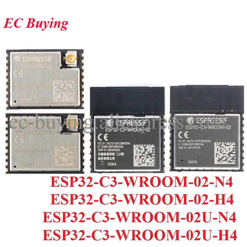 ESP32-C3-WROOM-02 WiFi Bluetooth Module BLE 5.0 2.4GHz 4MB