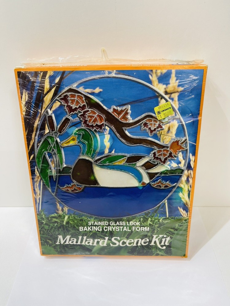 VINTAGE EZE FORM STAINED GLASS LOOK KIT BAKING CRYSTAL FORM Mallard SCENE