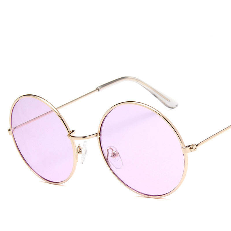 Retro Round Rose Mirror Sunglasses for Women by Styliste D