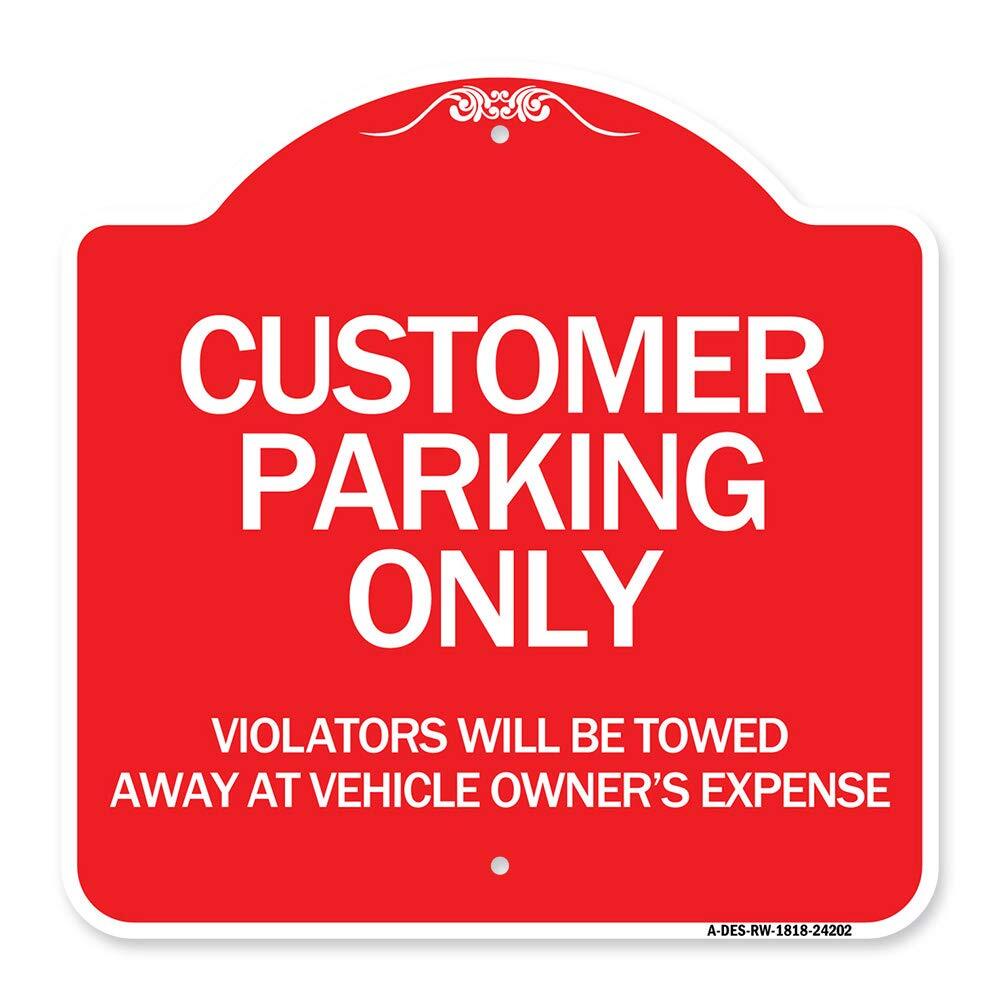 Designer Series Sign - Customer Parking Only, Violators Will Be Towed Away at...-image
