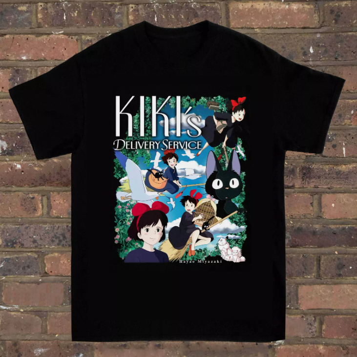 Kiki's Delivery Service T-shirt Cotton For men Women black color