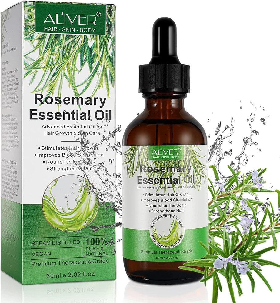 Rosemary Oil for Hair Growth, 100% Pure Organic Rosemary Oil for Eyebrow and Eye