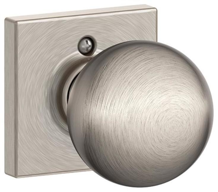 Schlage F170 Orb Non-Turning Dummy Door Knob in Nickel Finish