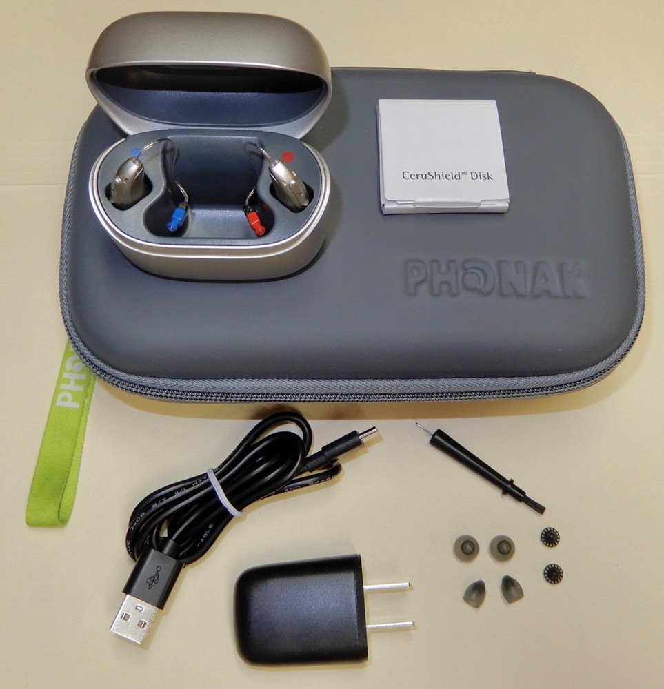 PHONAK AUDEO +programing WATERPROOF Bluetooth Rechg Lumity L30-R Hearing Aides