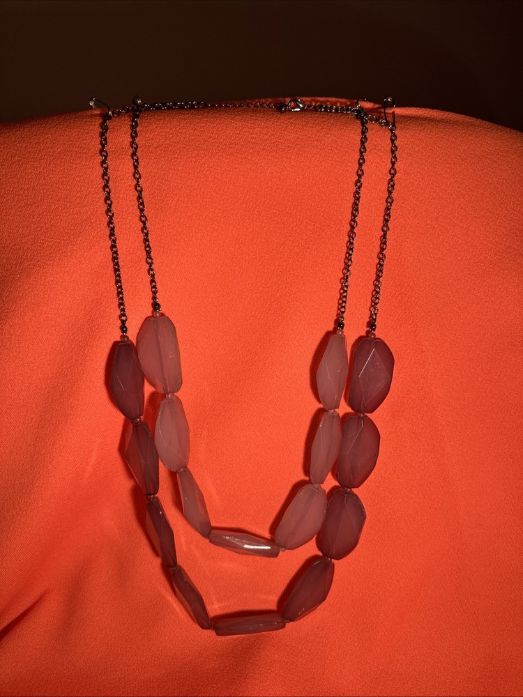 Beautiful Necklace Dark Silver Tone
