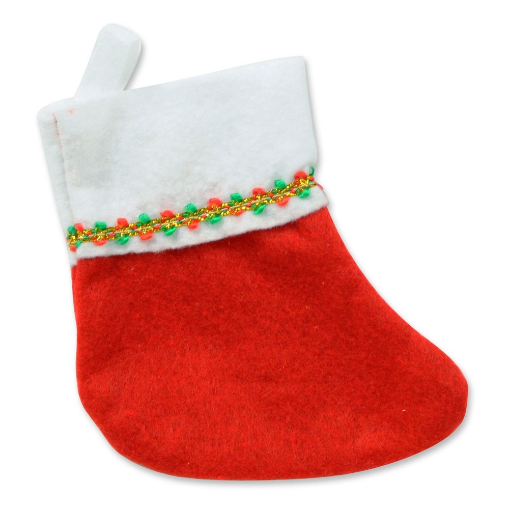 Beistle Mini Christmas Stockings 6-Pack for Holiday Winter Decorations