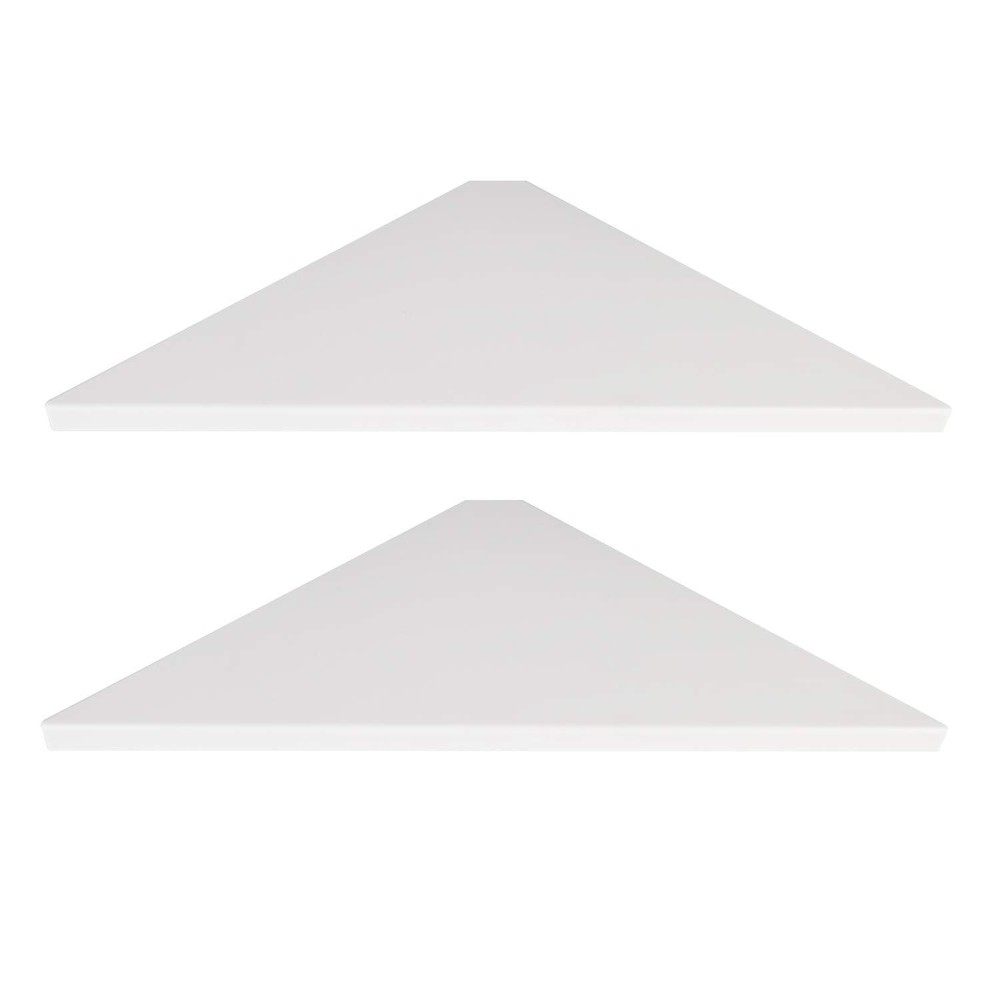 Corner Mounting Shelf Easy Install Wood-Look Wall Shelf for Stylish Storage  