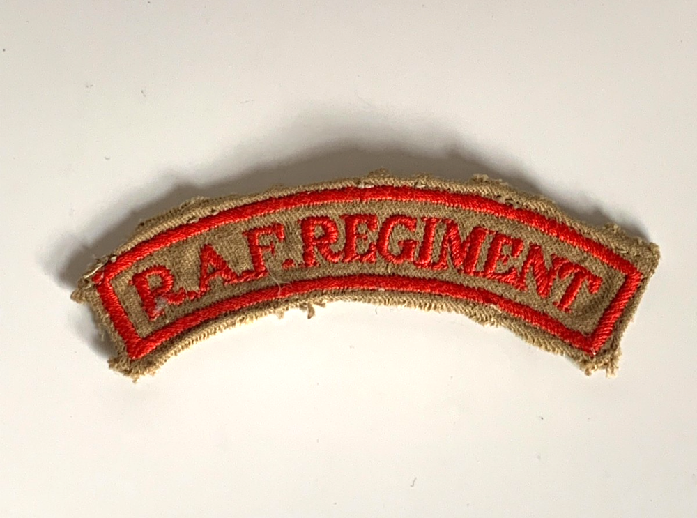 WW2 British RAF Regiment Desert Shoulder Title Insignia Patch