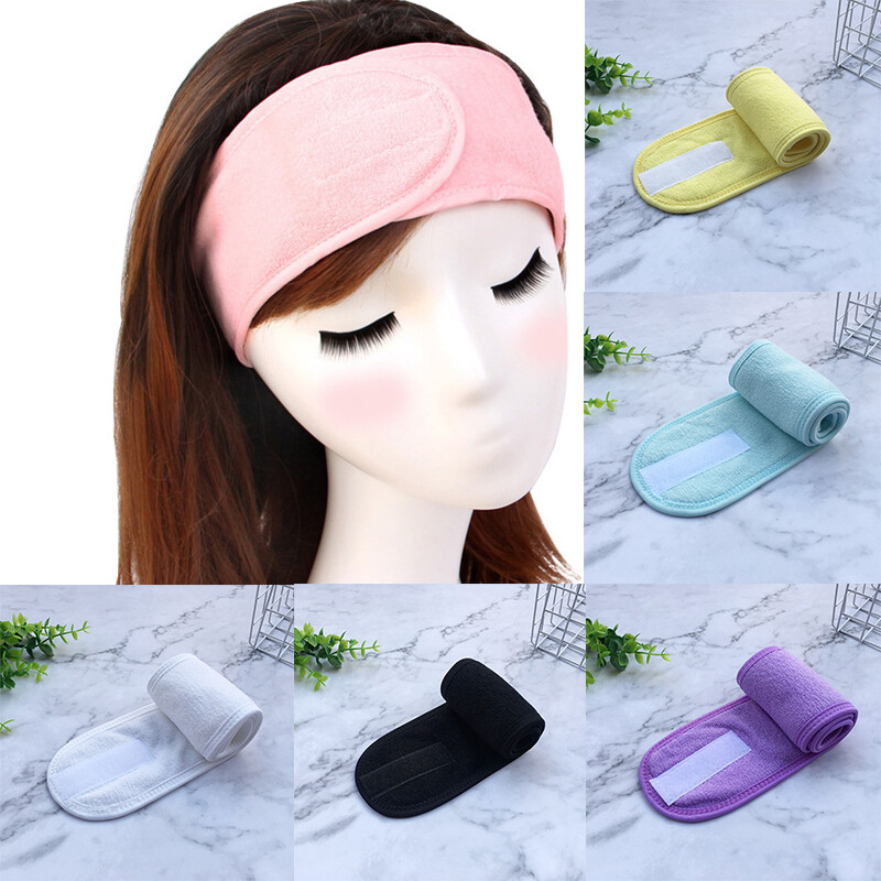 Adjustable Women's Shower Cap Headband for Makeup & Hair Protection