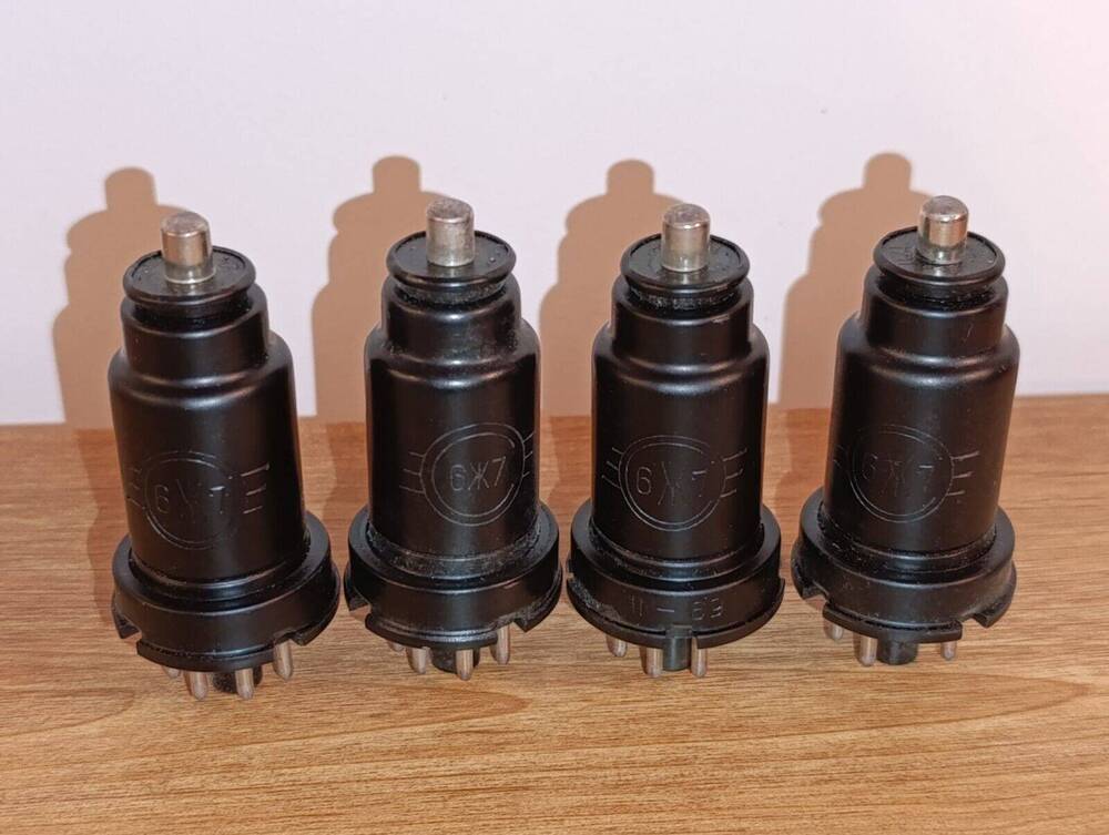 4pcs 6J7 USSR Svetlana / VT91 / US6J7 Soviet Pentode Tube Lot