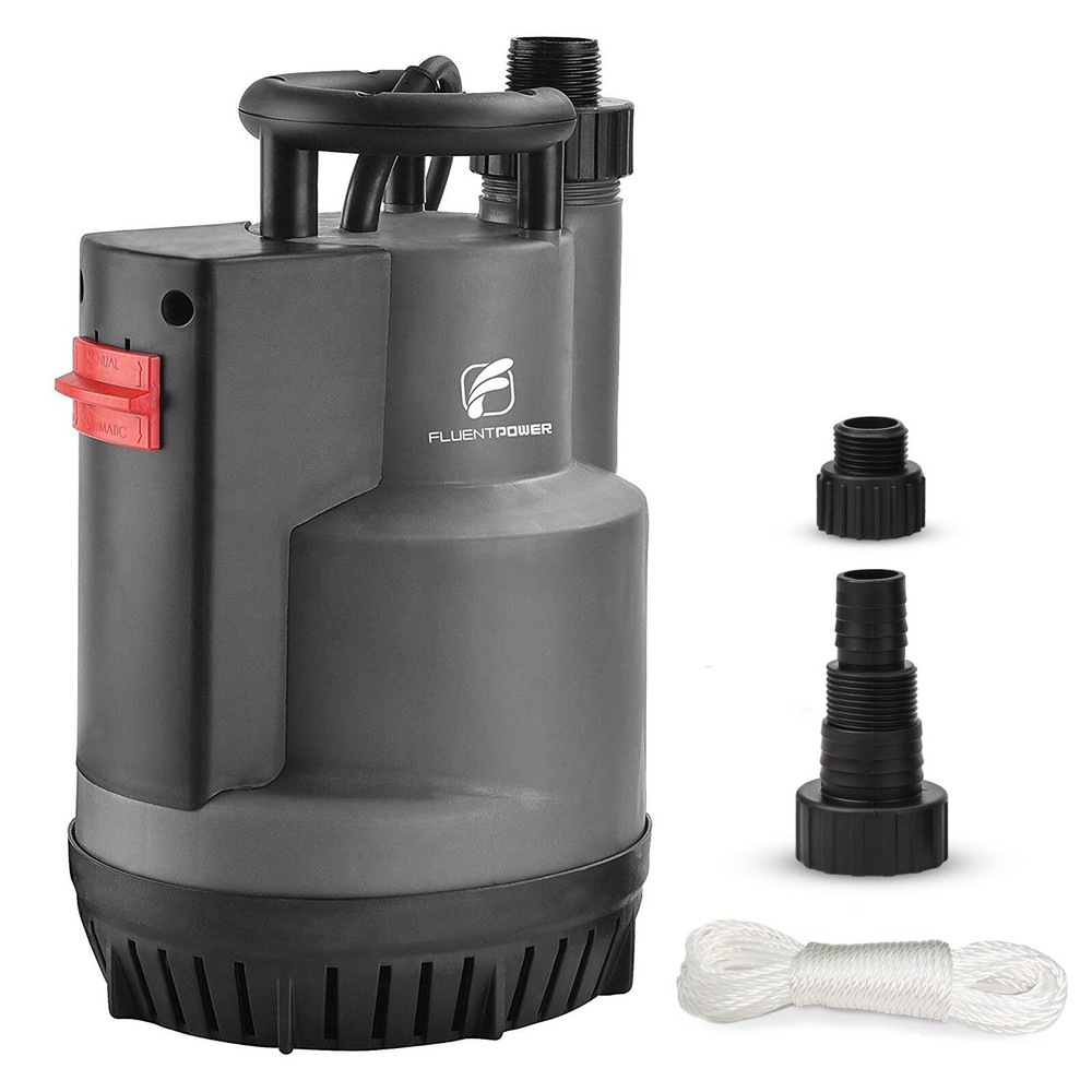 FLUENTPOWER 1/2HP Sump Pump 2500GPH Submersible Utility Pump, Automatic or Co...