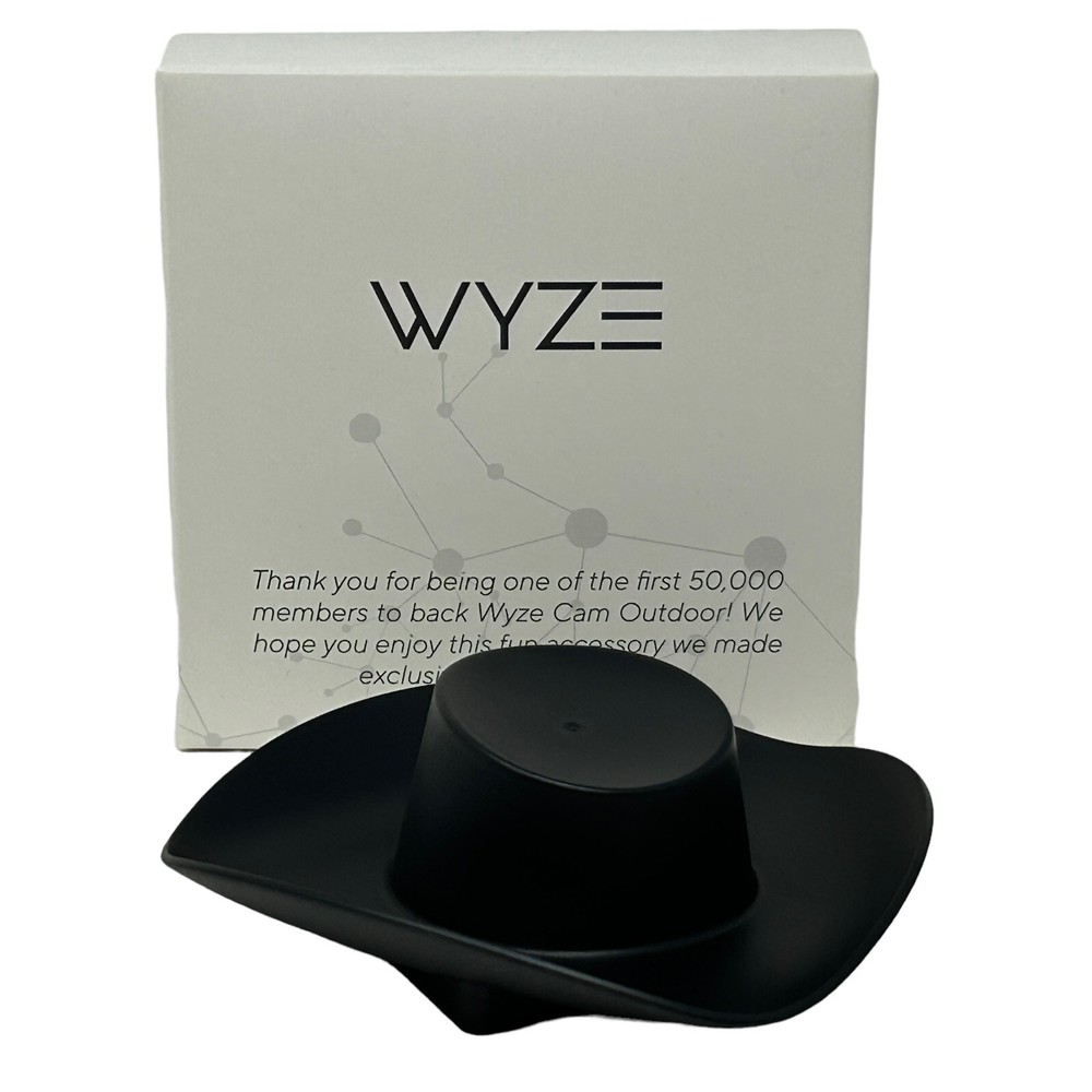 Wyze Cam Outdoor Cowboy Hat Video Camera Exclusive 50000 Backer Gift Black New