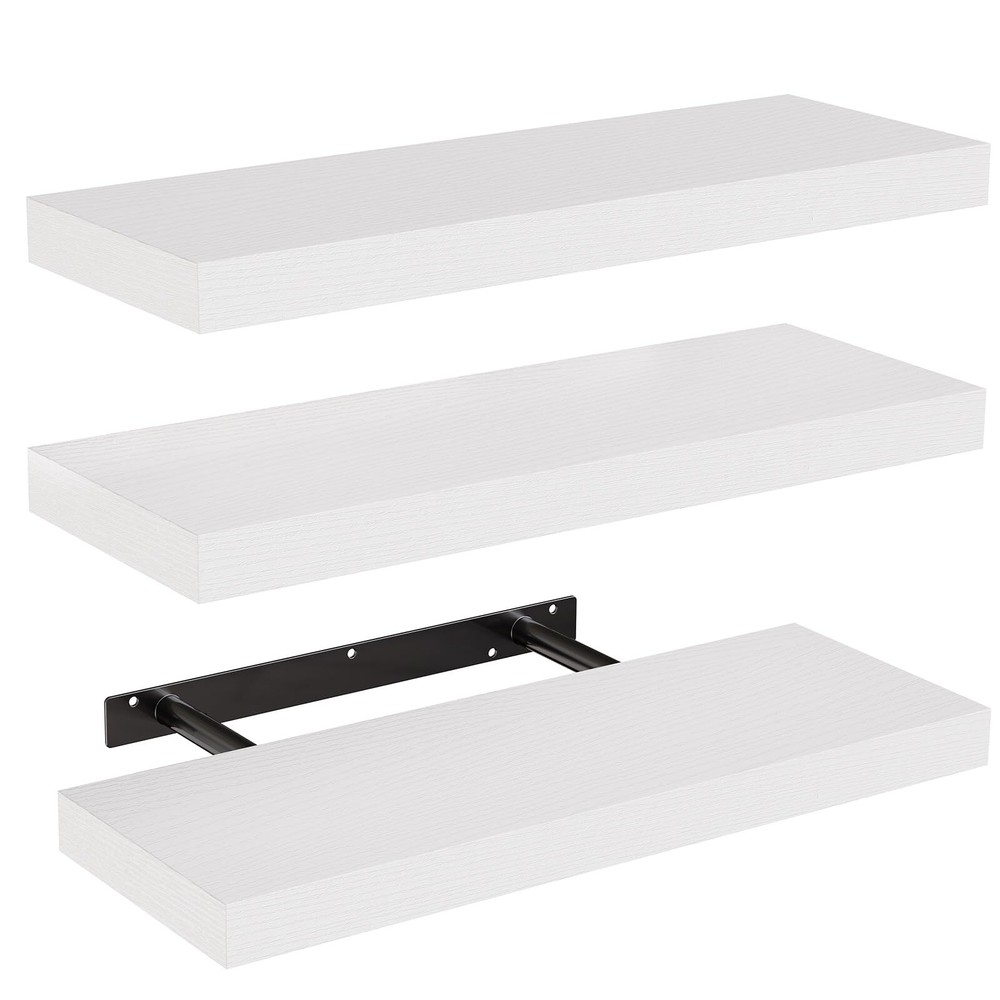 Floating Shelves, Wall Shelves for Bathroom/Living Room/Bedroom/Kitchen Decor...
