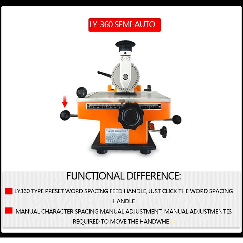 YL-360 Semi-Auto Metal Nameplate Engraver for Mosaic & Sign Marking-image