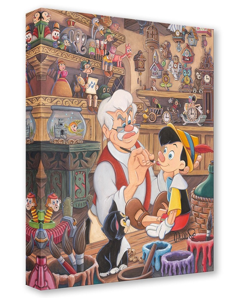Disney Pinocchio Fine Art Print St Laurent Ltd Ed Geppettos Workshop TOCP