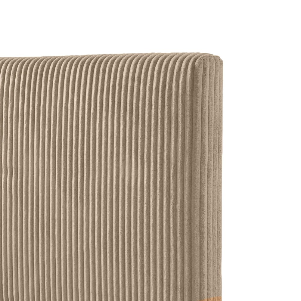 Lysandra Modern Corduroy Bed Headboard & Frame Slipcover Soft Fabric Cover Only