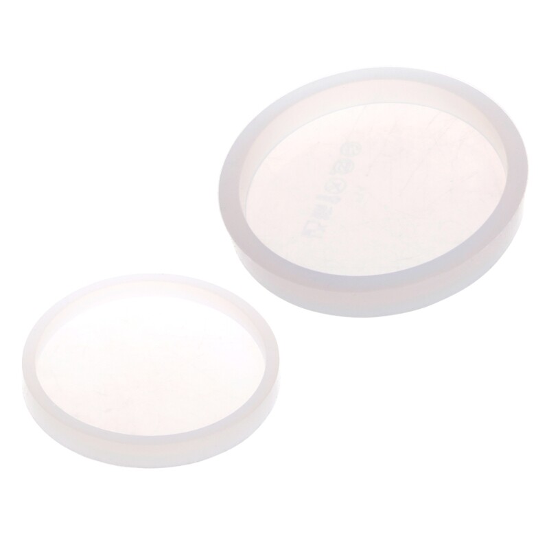 Clear Round Silicone Resin Coaster Molds for DIY Epoxy Cups