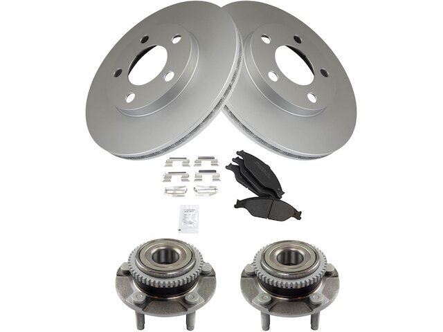 Front Brake Pad and Rotor and Wheel Hub Kit fits Ford Mustang 1999-2004 85SCYY