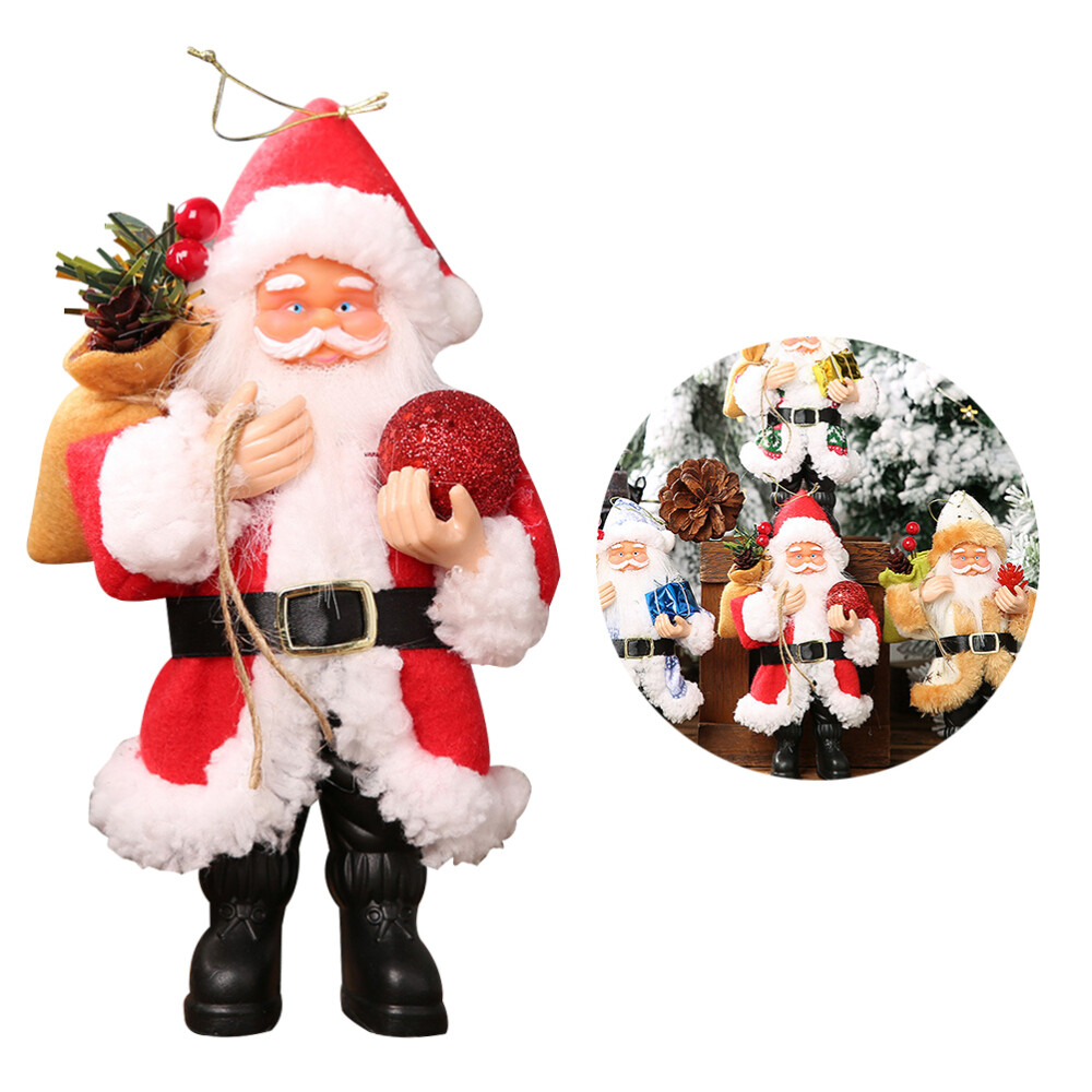 Santa Claus Ornaments Christmas Plastic Santa Holiday Hanging Ornaments