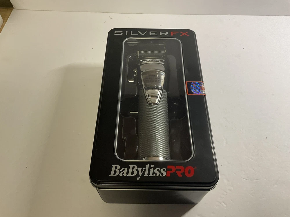 Babyliss Pro Silver Hair Clipper Metal Trimmer FX870S With Guards