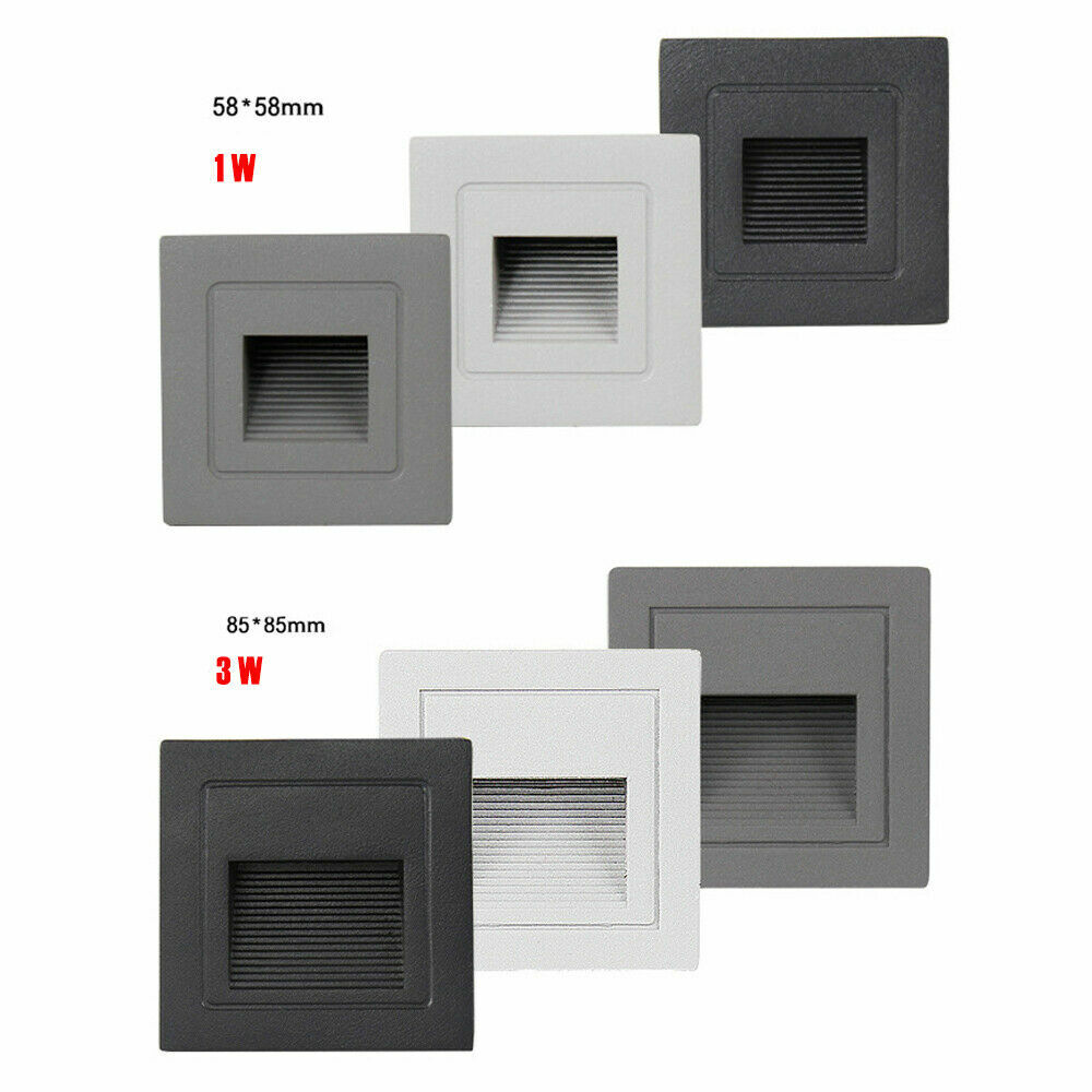 LED Stair Step Light Outdoor Garden Waterproof Walkway Recessed Wall Corner Lamp