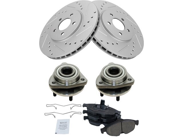 Front Brake Pad and Rotor and Wheel Hub Kit fits Stratus 2001-2005 93WMJZ