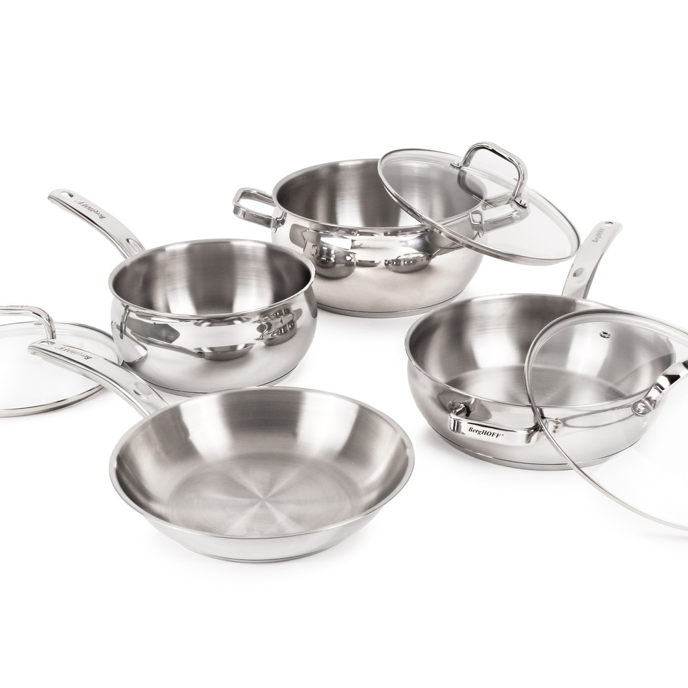 BergHOFF Belly Shape 7pc 18/10 Stainless Steel Cookware Set