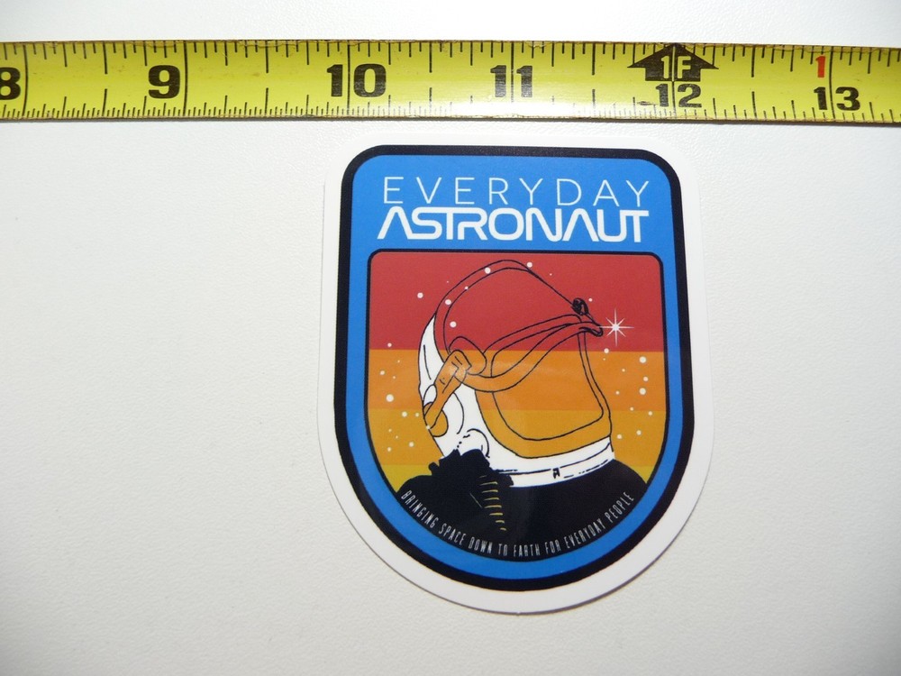 ASTRONAUT SHIELD DECAL STICKER EXPLORATION OUTER GALAXY UNIVERSE