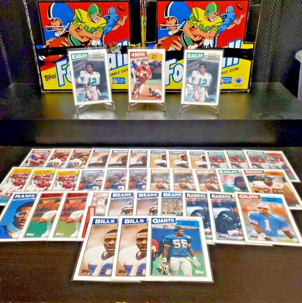 1987 TOPPS FOOTBALL LOT *  39 CARDS  * Randall Cunningham RC, Jerry Rice etc.