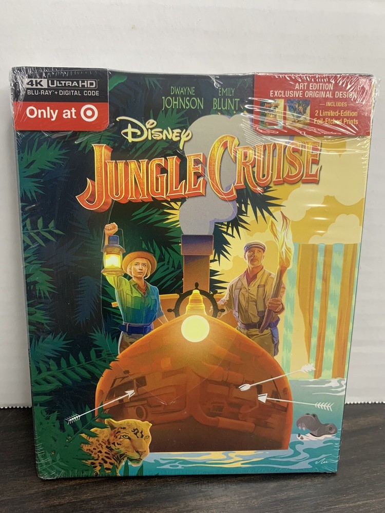 Jungle Cruise Art Edition 4K + Blu-Ray + Digital + Prints New.  Target Exclusive