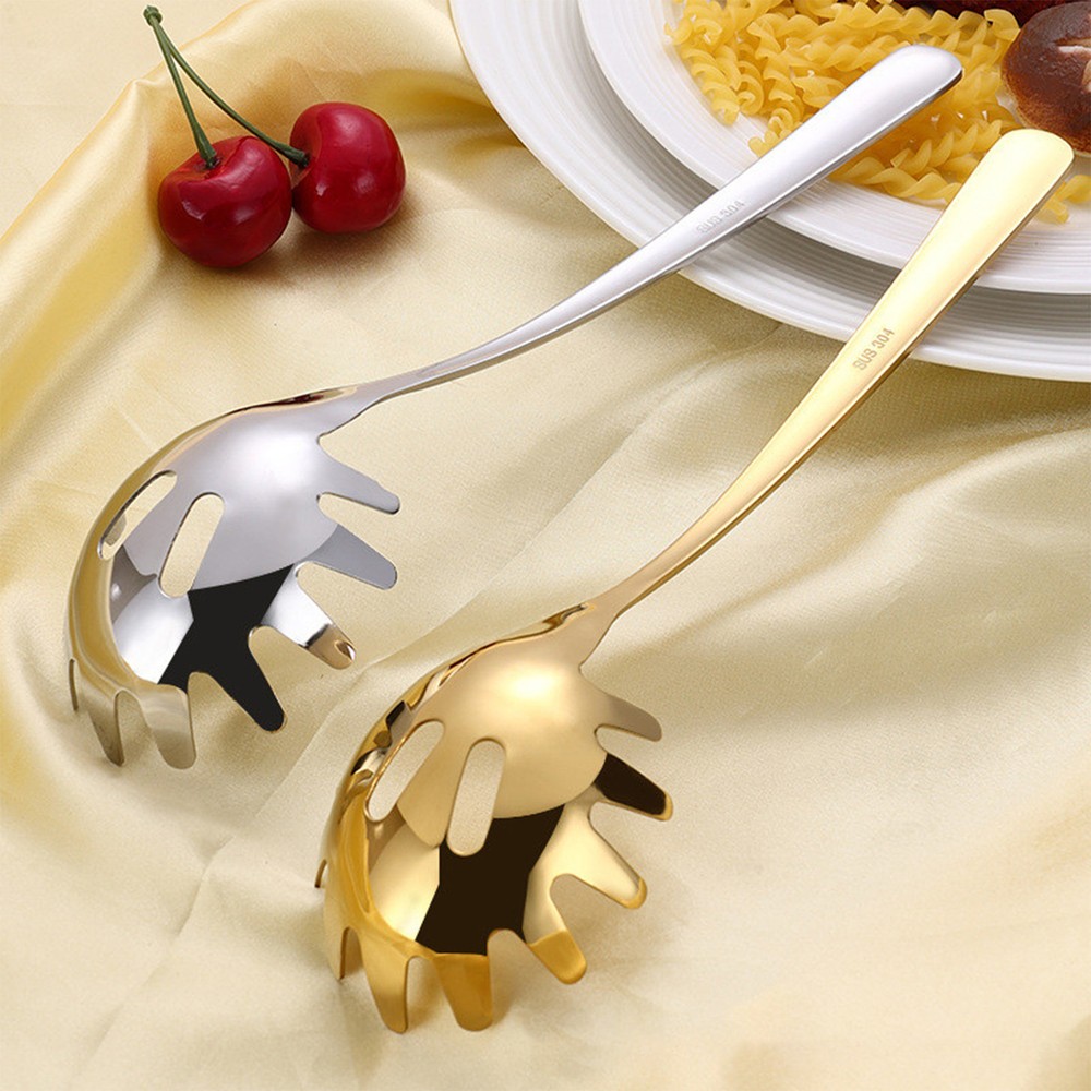 Pasta Spoon with Teeth Spaghetti Server Cooking Tools Stainless Steel Pasta fine