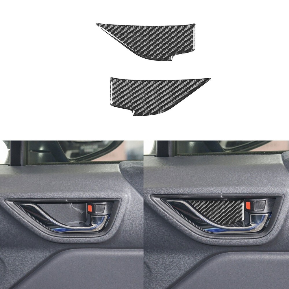 Carbon Fiber Interior Door Handle Bowl Cover Sticker For Subaru BRZ GR86 2022-23