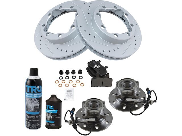 Chevy K3500 94-00 Front Brake Pad Rotor Wheel Hub Kit 55NTPX