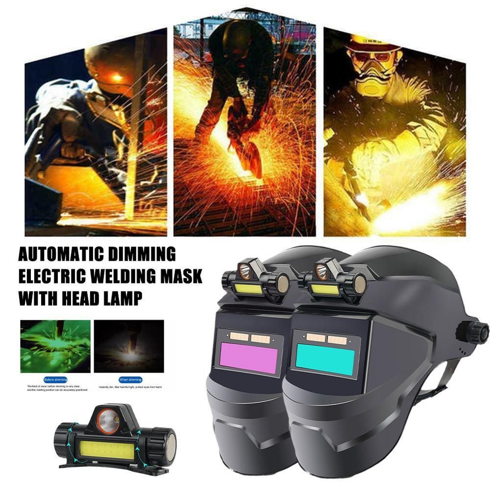 Automatic Darkening Welding Helmet Head mounted Welder Mask Safety F5 I8C1 μ|