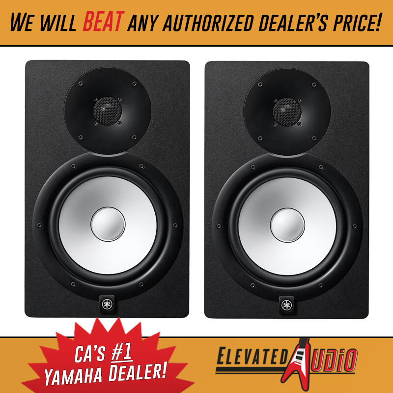 Yamaha HS8 Black Studio Monitor Speaker PAIR, Buy now & get those MIXES dialed !-image