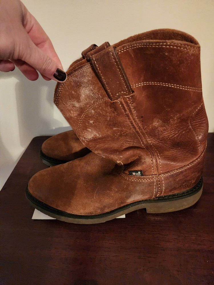 Justin Boots Mens Vintage With Wear As Pictured
