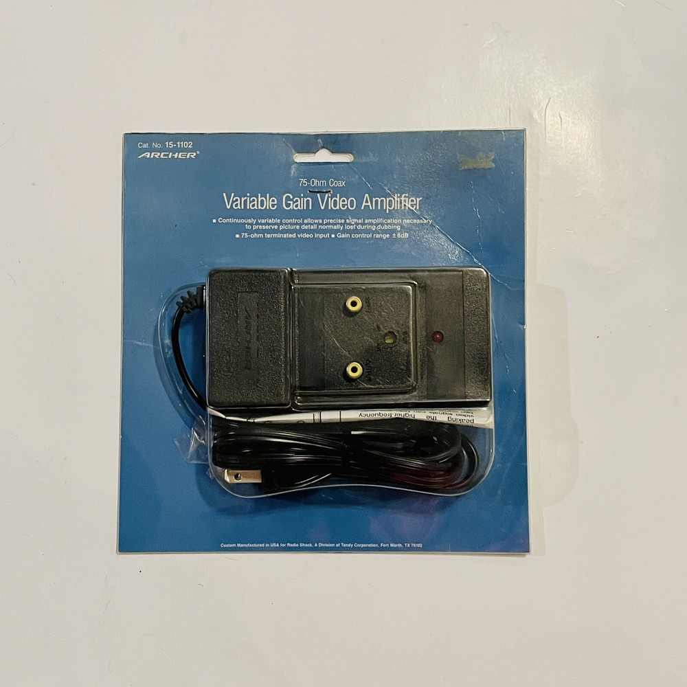 Radio Shack Archer 75 Ohm Coax Gain Video Amplifier 15-1102