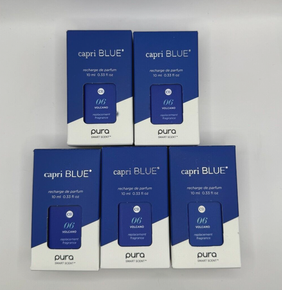 Pura Capri Blue Volcano Smart Diffuser Replacement Fragrance Refill 5 Pieces