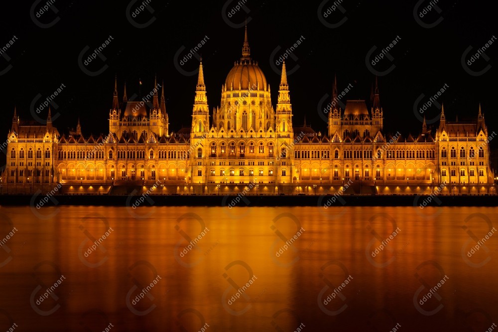 High-Resolution Digital Download of Budapest Parliament Art-image