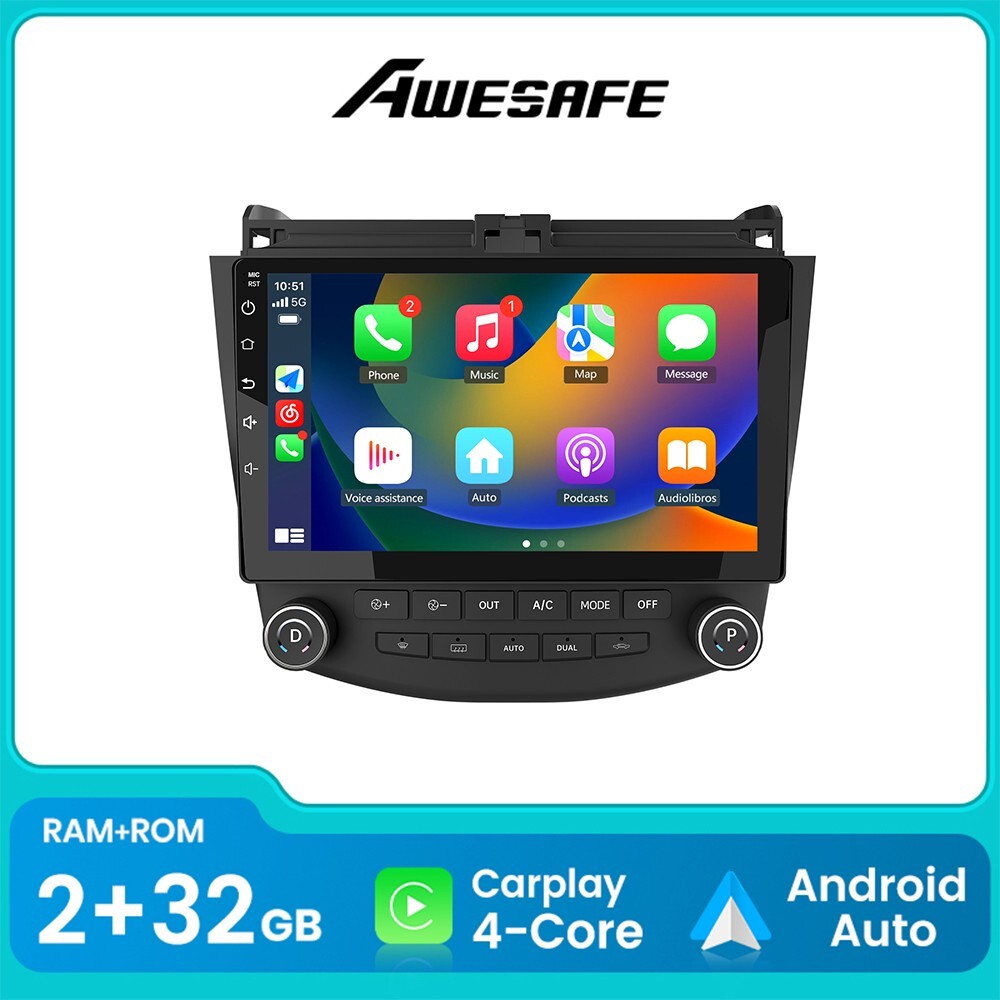 Android 12 Car Radio Stereo with Bluetooth for Honda Accord 7th 2003-2007