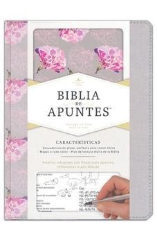 RVR 1960 Notetaking Bible Gray Floral Printed Fabric Hardcover by B&H Español