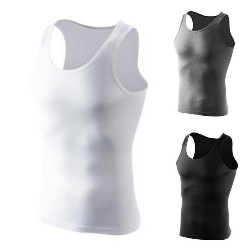 New Mens Compression Base Layer Gym Tank Top Vest Sports Sleeveless Shirts Comfy