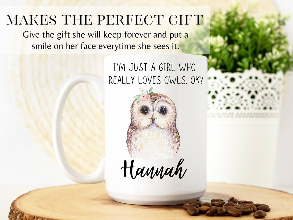 Personalized Owl Name Coffee Mug Night Owl Gift Cup