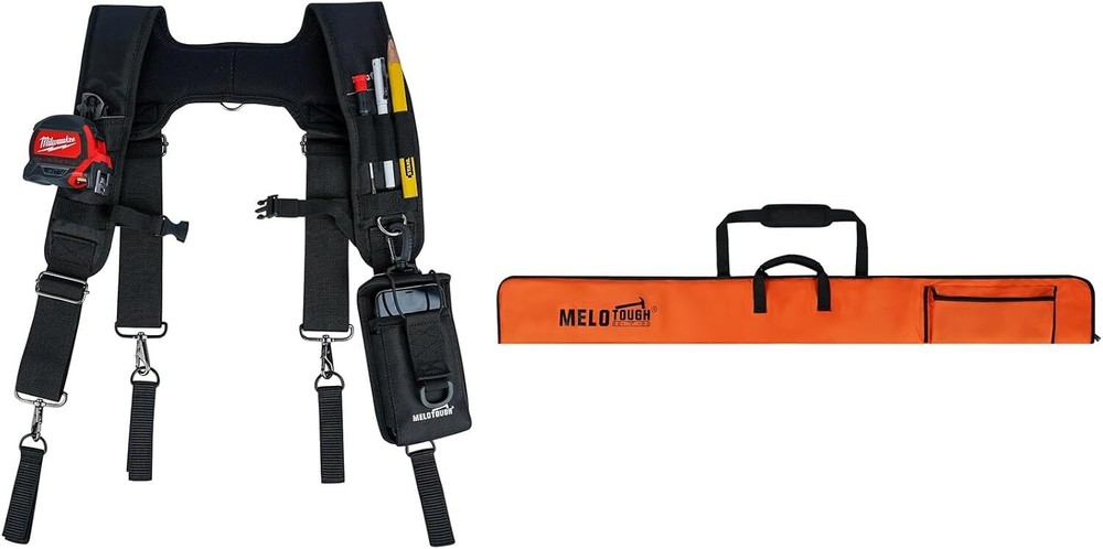 Padded MELOTOUGH Tool Belt Suspenders Construction Work Harness