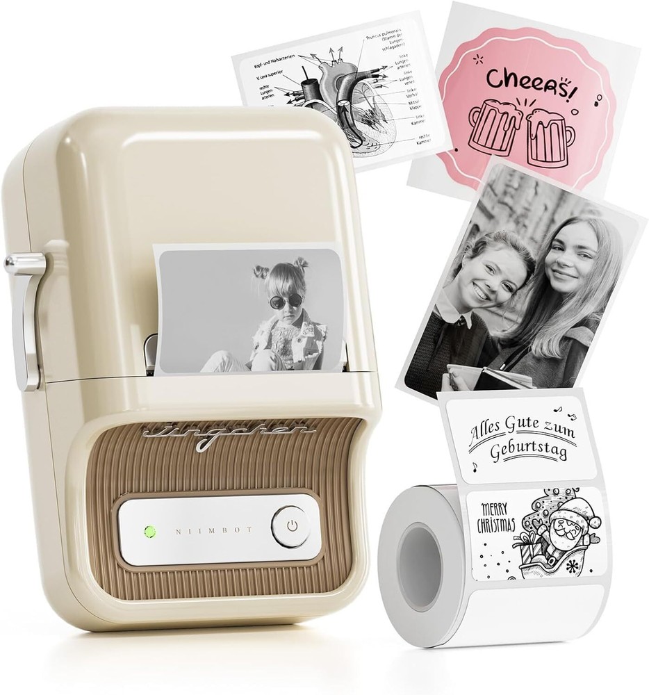 B21 2 Inch Portable Thermal Label Printer with Fast Printing and Easy Setup