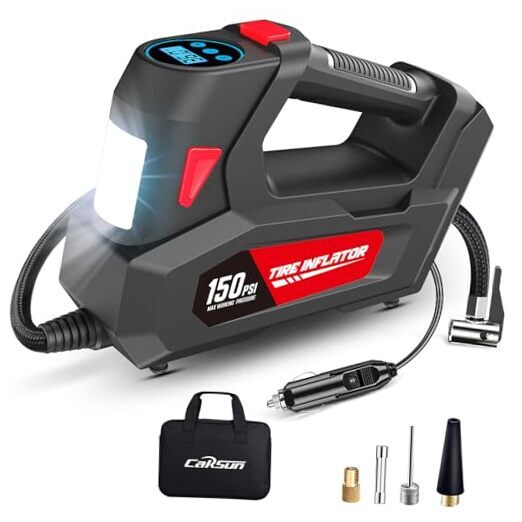 Air Compressor Tire Inflator Portable Air Pump DC 12V Auto Tire Pump with