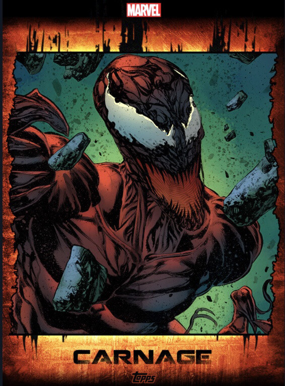 Topps Marvel Carnage Villainy S1 Orange Villainous Digital Card