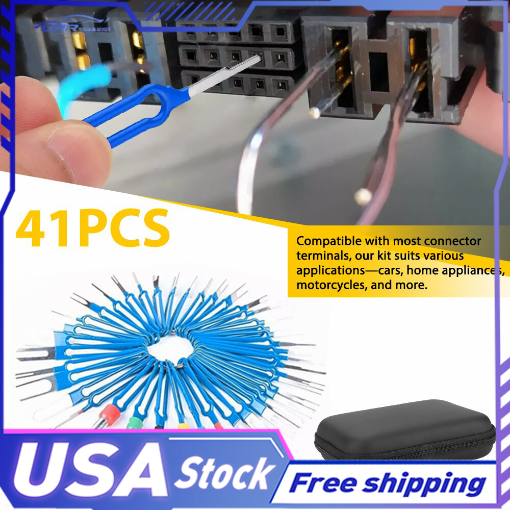41pcs Puller Ejector Set Pin Wire Car Terminal Removal Tool with Protective Bag